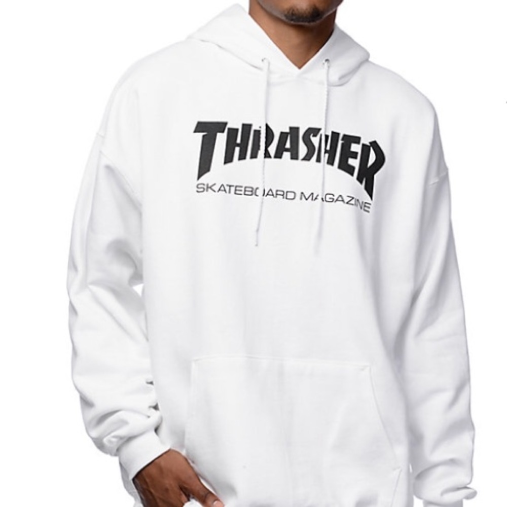 IN SEARCH OF A WHITE THRASHER HOODIE